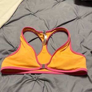 Women's orange and Pink bikini TOP ONLY